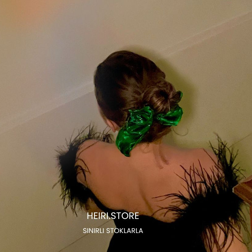 Telli Sekillendirilebilir Parlak Yesil Kurdele