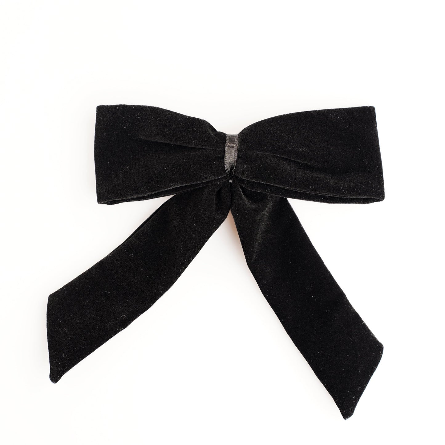Black Velvet Ribbon Hair Clip