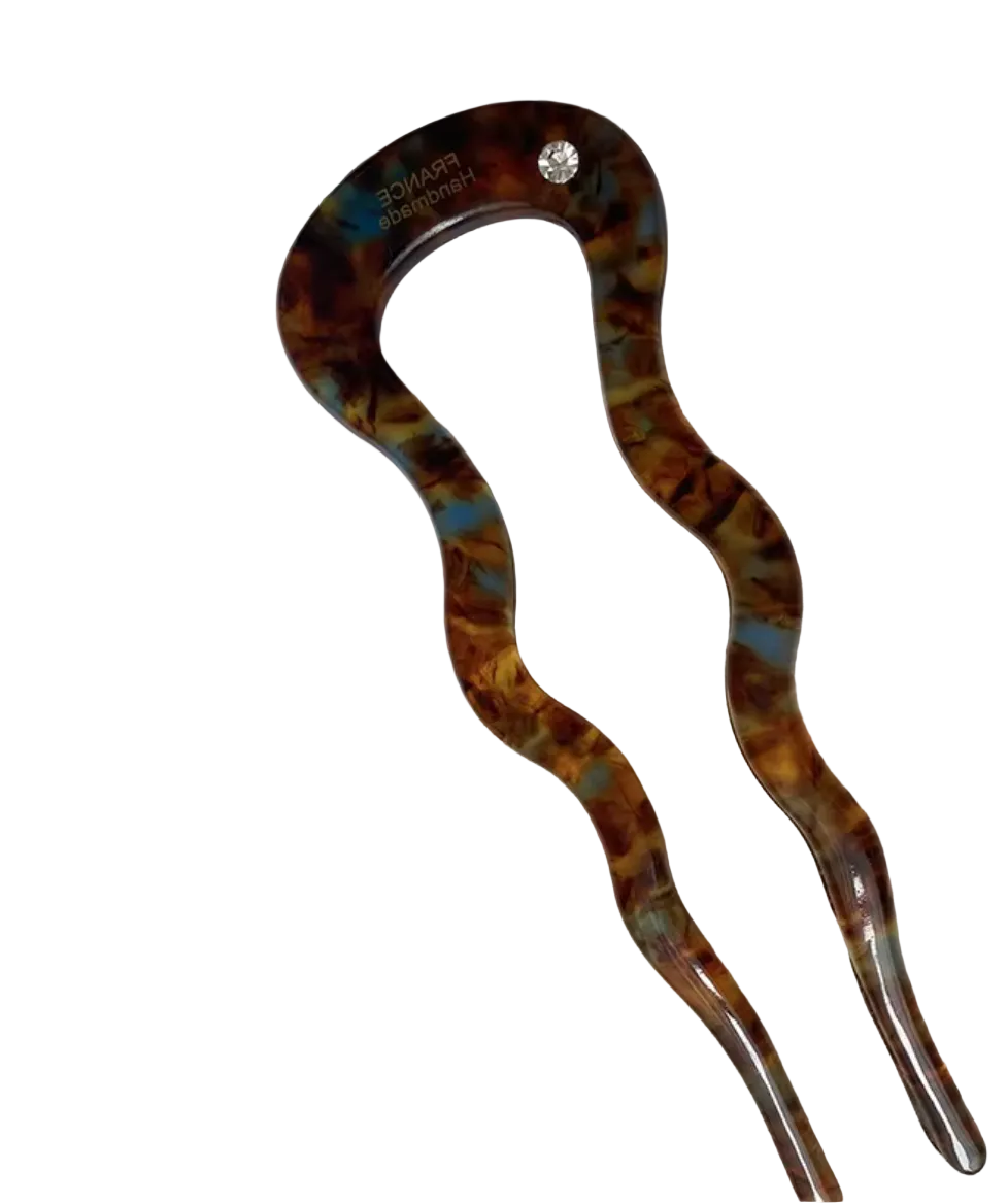 Pin Mavi Amber Tasli