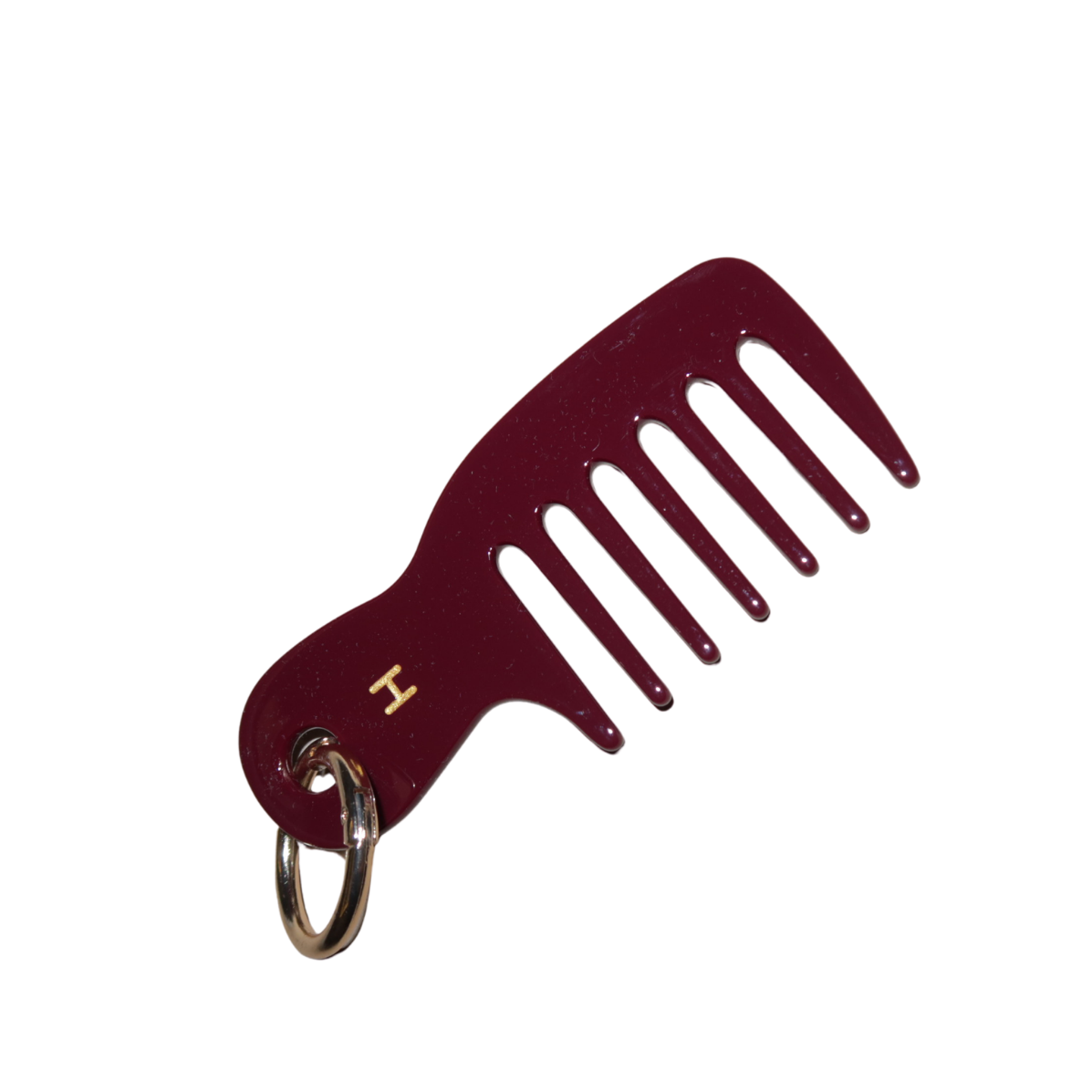 Burgundy Bag Charm Comb