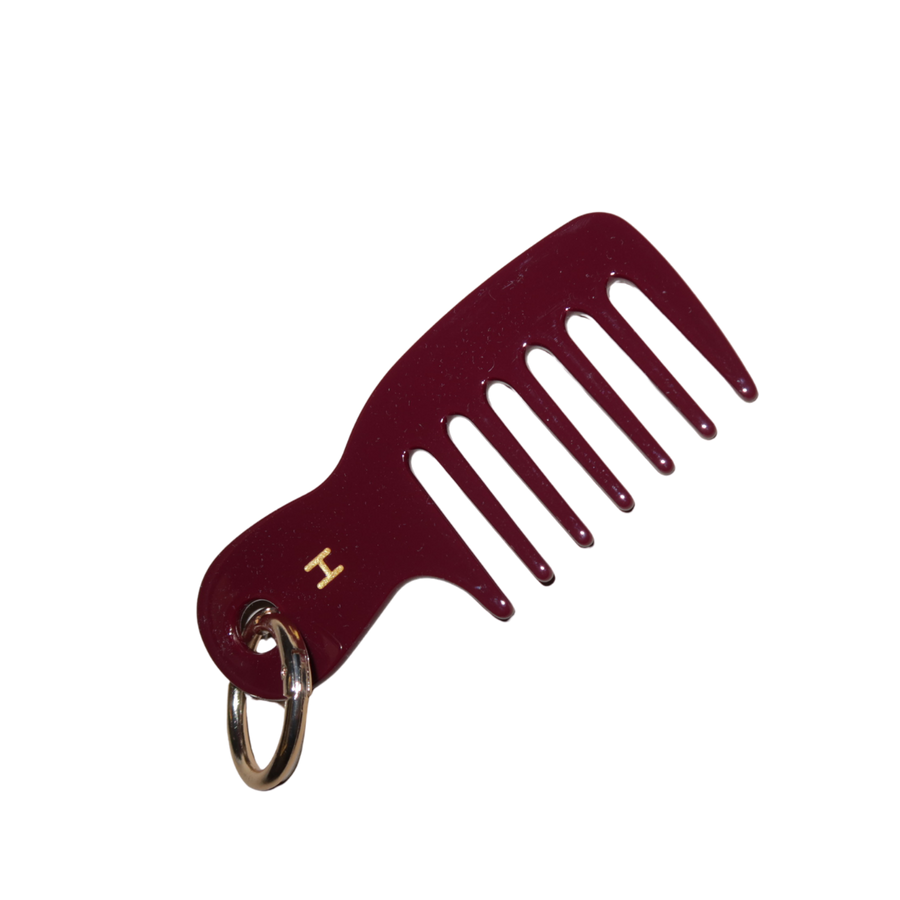 Burgundy Bag Charm Comb