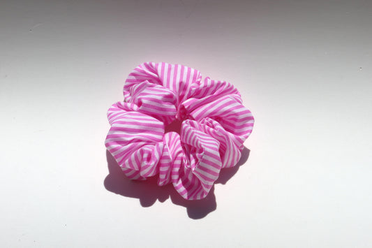 Pink Stripe Scrunchie