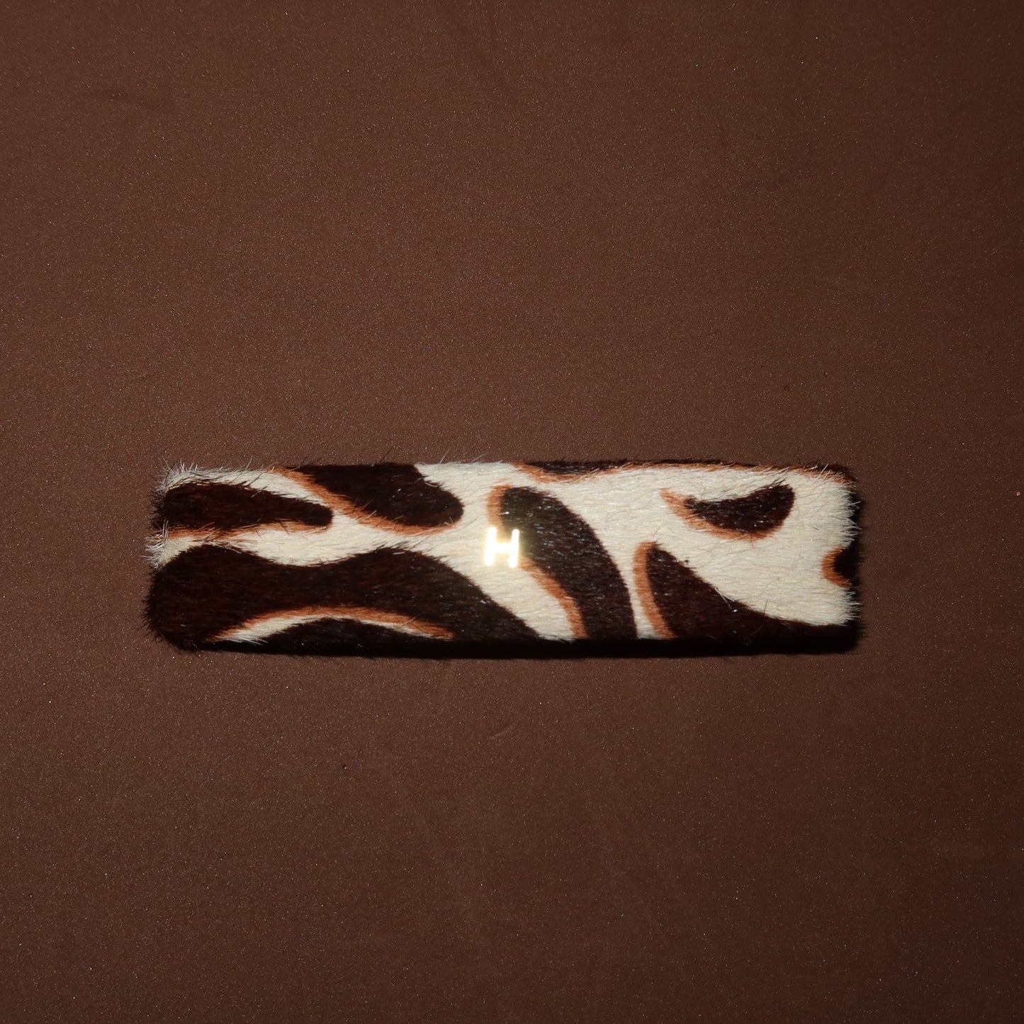 Baguette Coffee Zebra Hair Clip