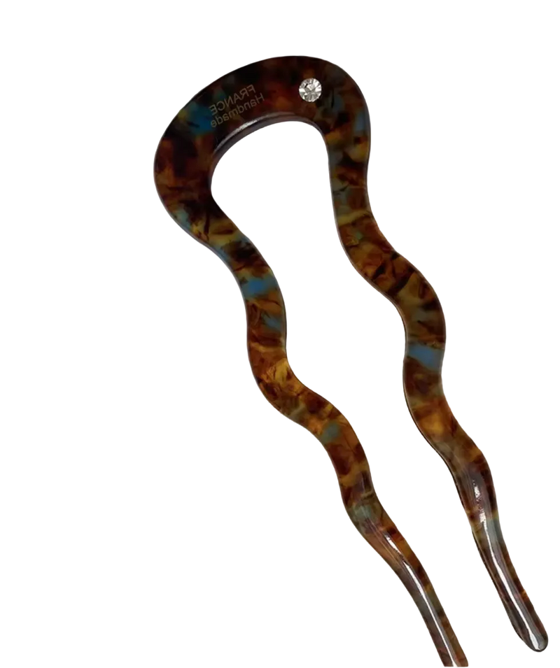 Pin Mavi Amber Tasli